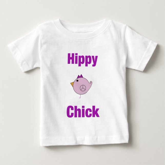 T-shirt Pour Bébé Hippy Chick - Bébé (Devant)