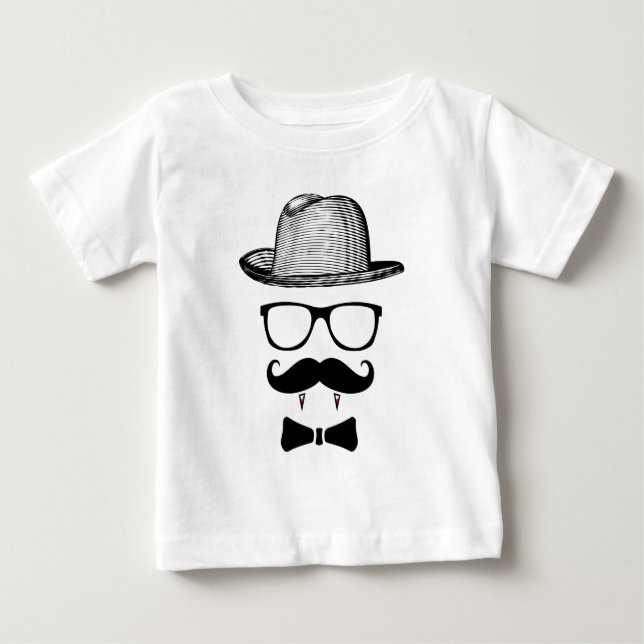 T-shirt Pour Bébé Hipster Vampire Gentleman (Devant)