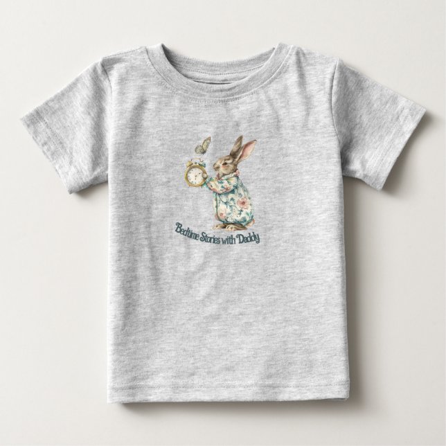 T-shirt Pour Bébé Histoire de la montre lapin (Devant)