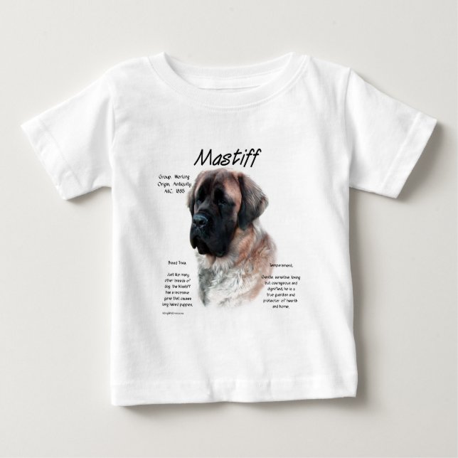 T-shirt Pour Bébé Histoire de l'Apricot Fluffy Mastiff (Devant)
