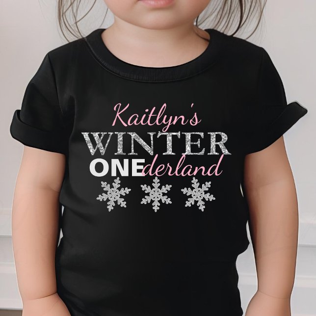 T-shirt Pour Bébé Hiver ONE derland 1er anniversaire (Créateur téléchargé)