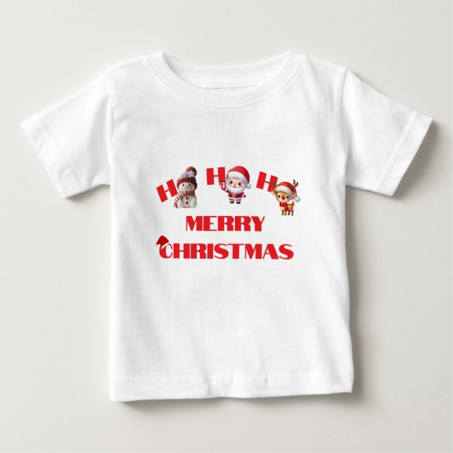 T-shirt Pour Bébé Ho Ho Ho Christmas Fun (Devant)