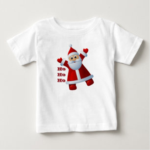 T-shirt Pour Bébé HO! HO! HO! Joli Père Noël Joyeux Noël