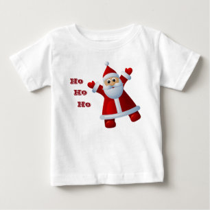 T-shirt Pour Bébé HO! HO! HO! Joli Père Noël Joyeux Noël