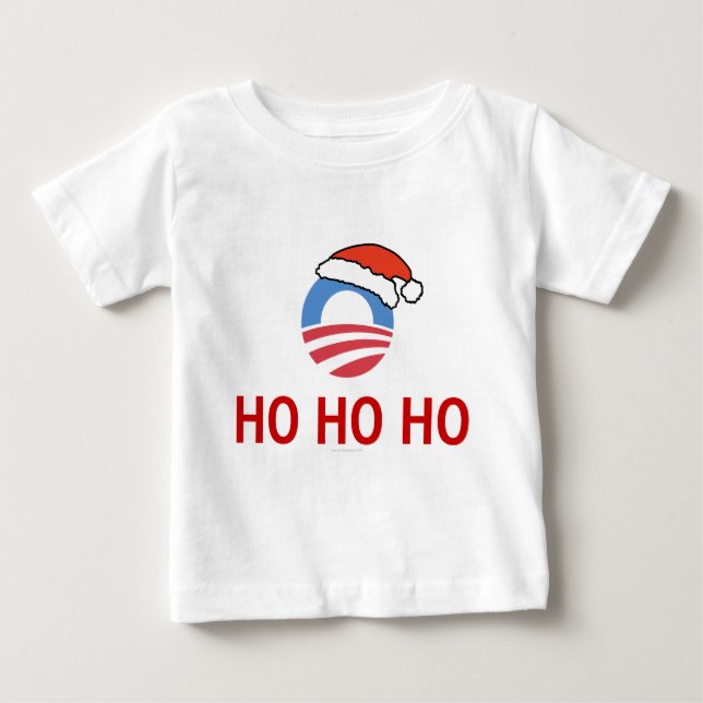 T-shirt Pour Bébé Ho Ho Ho Obama Chemise Bébé à manches longues (Devant)
