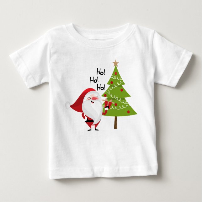 T-shirt Pour Bébé Ho, Ho, Ho Père Noël (Devant)