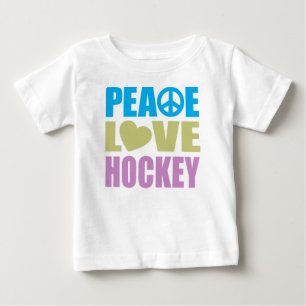 T-shirt Pour Bébé Hockey Peace Love