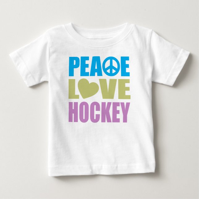 T-shirt Pour Bébé Hockey Peace Love (Devant)