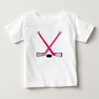 T-shirt Pour Bébé Hockey rose