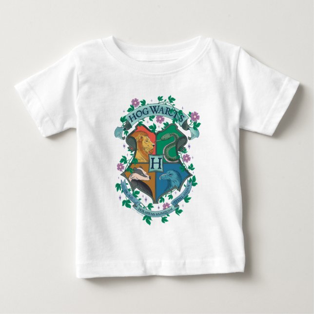 T-shirt Pour Bébé HOGWARTS™ Floral Crest (Devant)