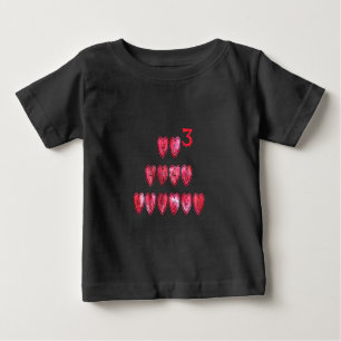 T-shirt Pour Bébé Hoho ! Père Noël coeur cool texte Noël amour desi