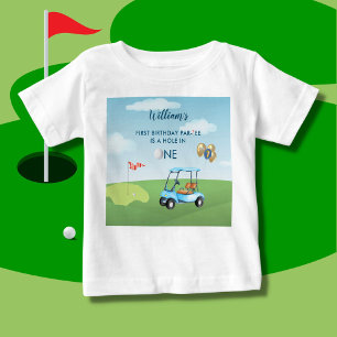 T-shirt Pour Bébé Hole In One Boy Golf Par tee 1er Anniversaire