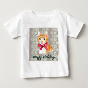 T-shirt Pour Bébé Holiday Orange Tabby