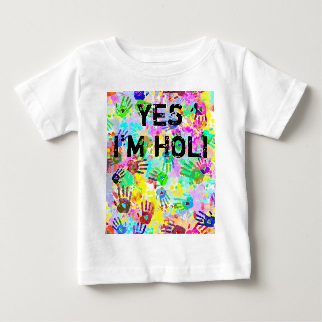 T-shirt Pour Bébé holiES - les mains éclabousse le motif grunge (Devant)
