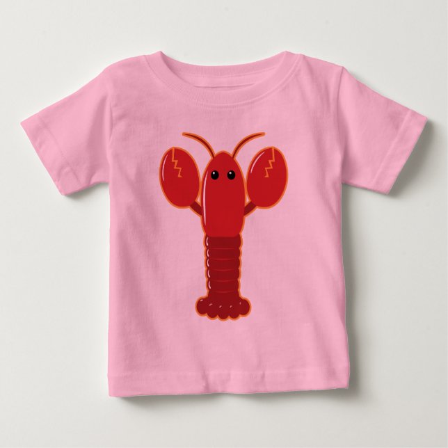 T-shirt Pour Bébé Homard mignon (Devant)