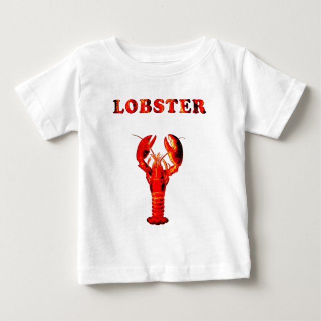 T-shirt Pour Bébé homard rouge (Devant)