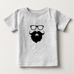T-shirt Pour Bébé Homme à la barbe drôle de pleine culture