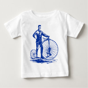 T-shirt Pour Bébé Homme avec Penny Farthing - Marine