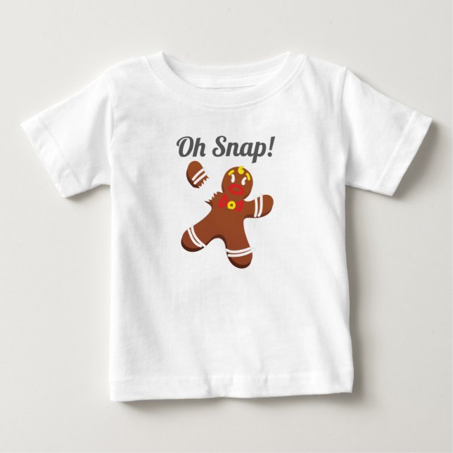 T-shirt Pour Bébé Homme en pain d'épice drôle Oh Snap Cadeau de Noël (Devant)