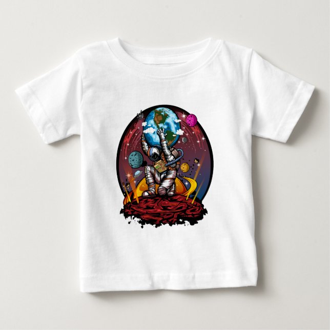 T-shirt Pour Bébé Homme spatial Atlas (Devant)