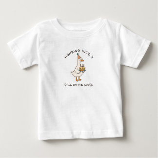 T-shirt Pour Bébé Honking Into Birthday Goose Funny Custom Age