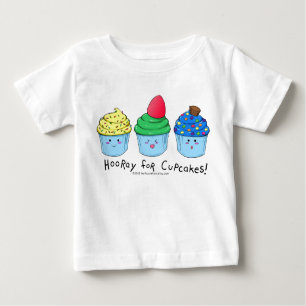 T-shirt Pour Bébé hoorayforcupcakesboy