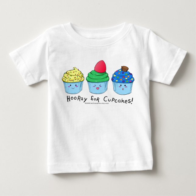 T-shirt Pour Bébé hoorayforcupcakesboy (Devant)