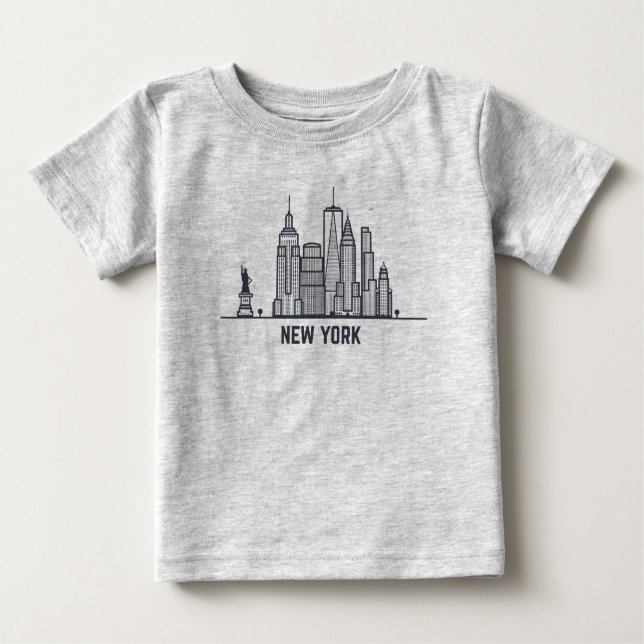 T-shirt Pour Bébé Horizon de New York City (Devant)