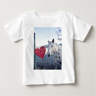 T-shirt Pour Bébé HORSE coeur Valentine