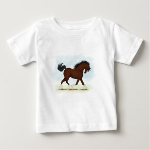 T-shirt Pour Bébé Horse de Bay Clydesdale