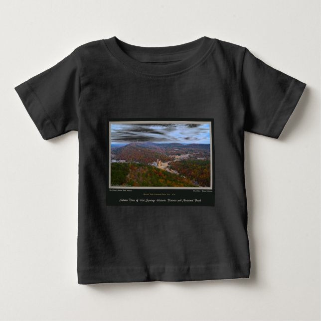 T-shirt Pour Bébé Hot Springs City et National Park Centennial Ed (Devant)