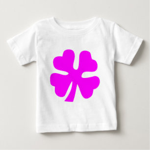 T-shirt Pour Bébé Housse à quatre feuilles - Magenta