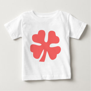 T-shirt Pour Bébé Housse à quatre feuilles - rose tropicale