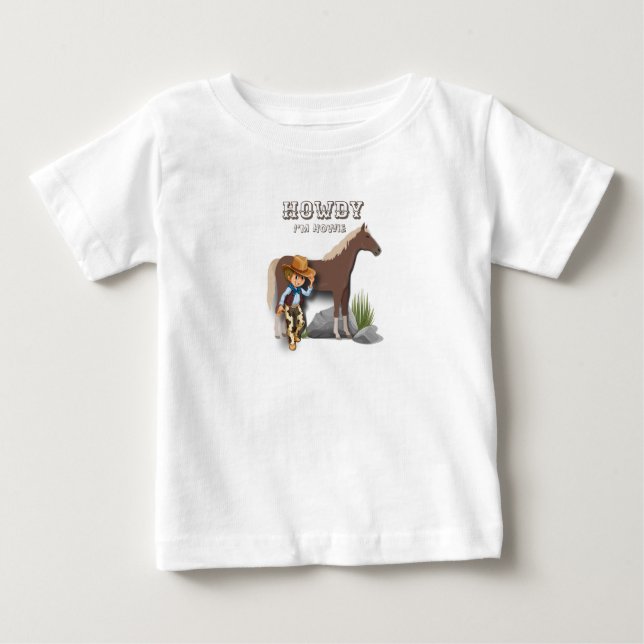 T-shirt Pour Bébé Howdy howiwiwiwie premier anniversaire poster de a (Devant)