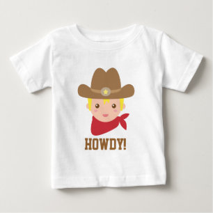 T-shirt Pour Bébé Howdy, mignon cowboy pour petits garçons