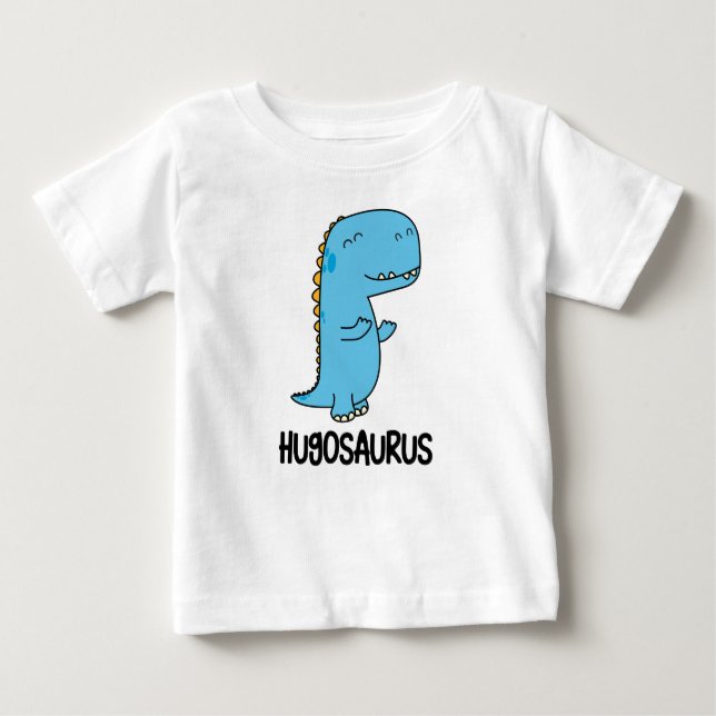 T-shirt Pour Bébé Hugosaurus mignon dinosaure aime les câlins (Devant)