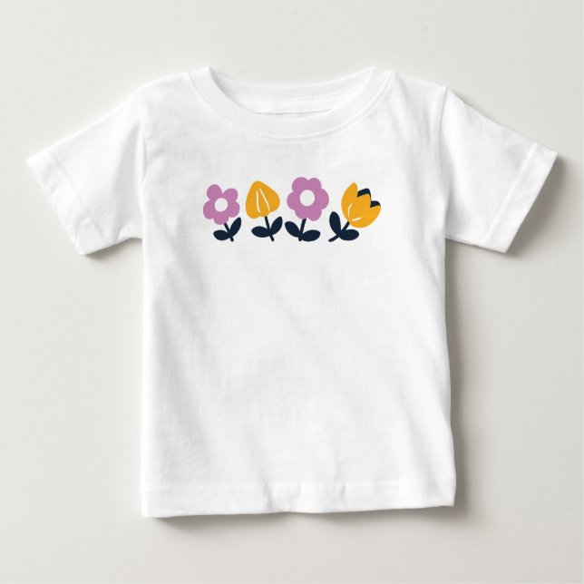 T-shirt Pour Bébé Hugs d'avril et nez mouillé - partie florale (Devant)
