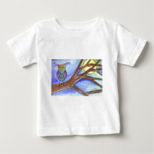 T-shirt Pour Bébé Hululer à la lune