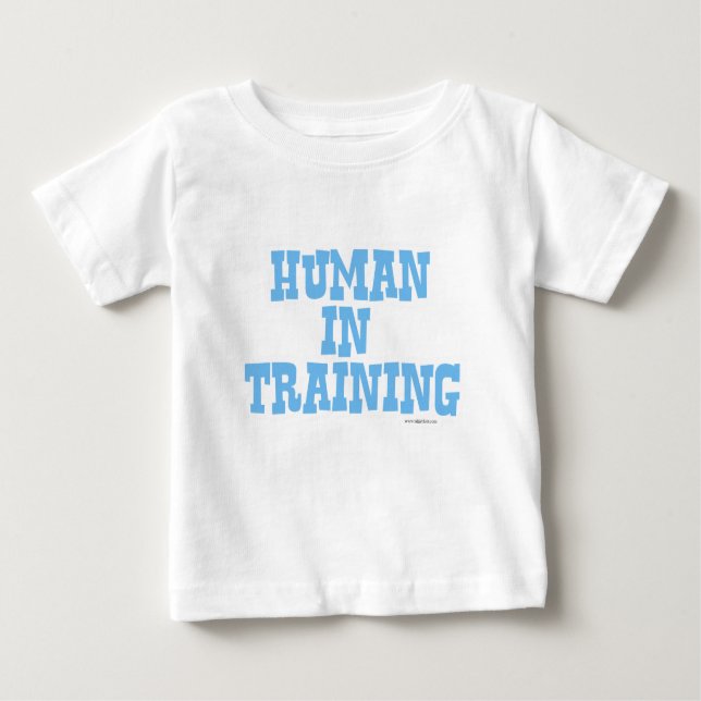 T-shirt Pour Bébé Humain En Formation Funny Baby Blue Citation (Devant)
