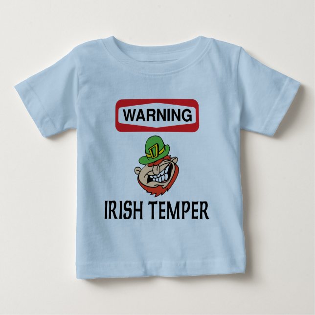 T-shirt Pour Bébé Humeur d'avertissement d'Irlandais (Devant)