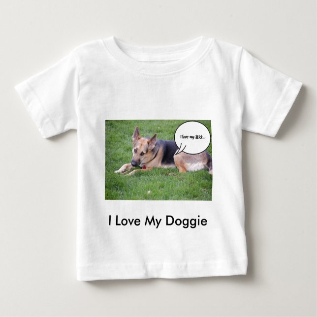 T-shirt Pour Bébé Humour berger allemand (Devant)