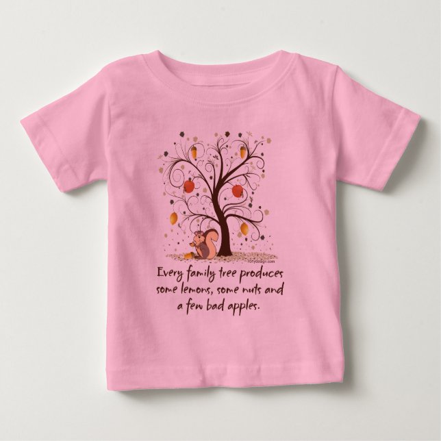 T-shirt Pour Bébé Humour d'arbre généalogique (Devant)