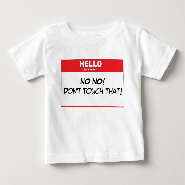 T-shirt Pour Bébé Humour nommé d'étiquette (Devant)