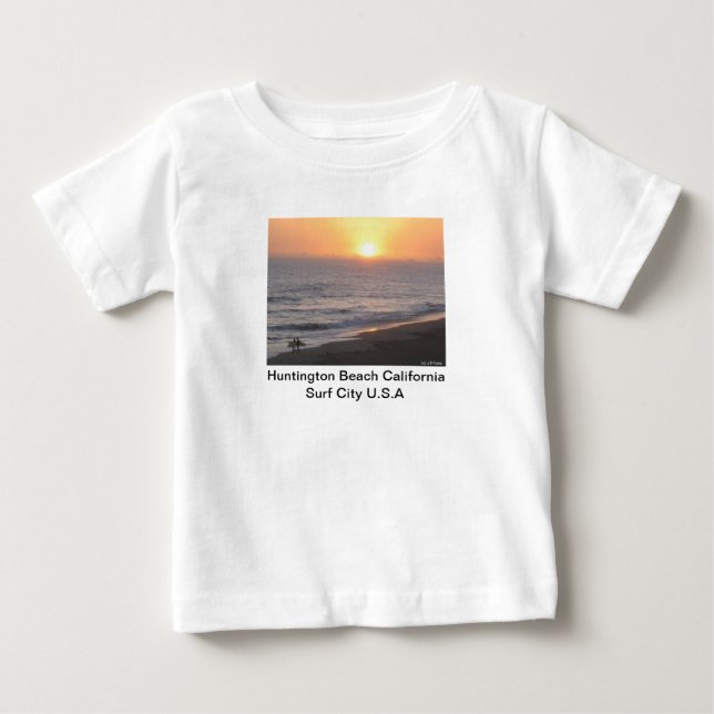 T-shirt Pour Bébé Huntington Beach "Cité Surf" (Devant)