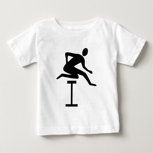 T-shirt Pour Bébé Hurdling - Noir (Devant)