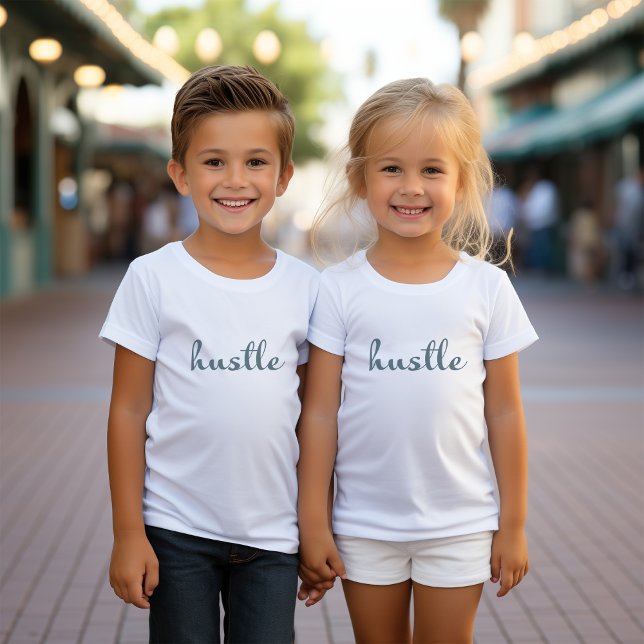 T-shirt Pour Bébé Hustle - Restez focalisé, Restez conduit (Créateur téléchargé)