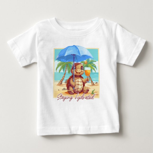 T-shirt Pour Bébé Hydrated turtle (Devant)