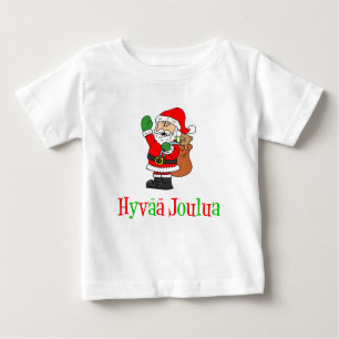T-shirt Pour Bébé Hyvaa Joulua Finlande Père Noël de Noël