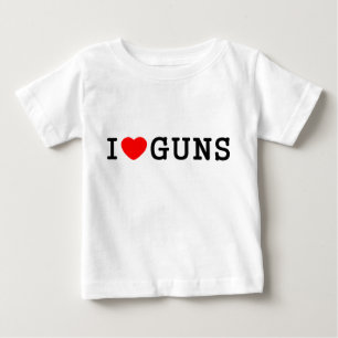 T-shirt Pour Bébé I armes à feu de coeur