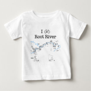 T-shirt Pour Bébé I Bike Root River